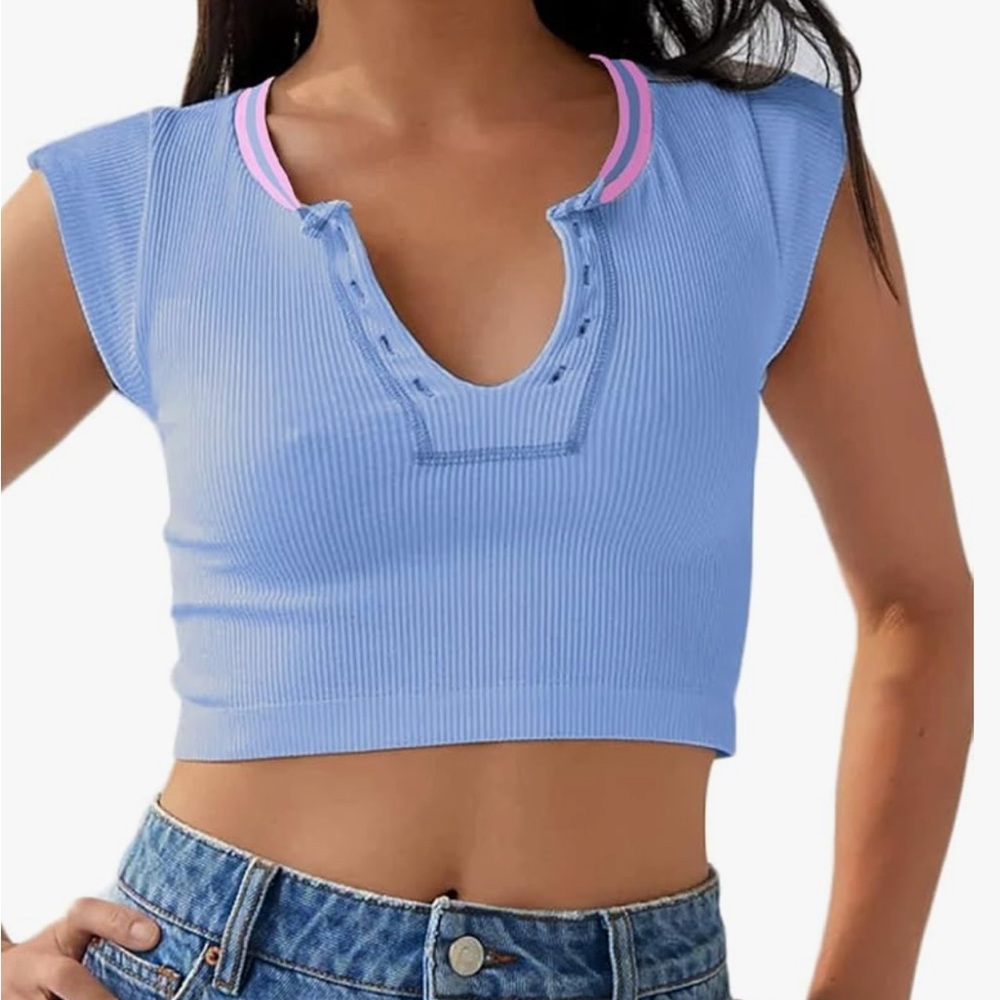 Urban Outfitters Blue Polo Tank Top